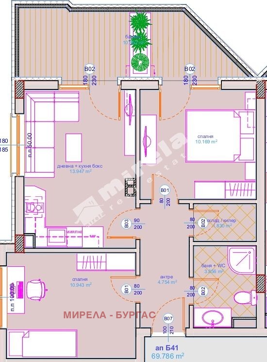 Zu verkaufen  2 Schlafzimmer Burgas , Sarafowo , 78 qm | 51153076