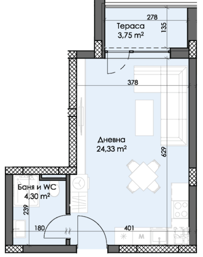 Satılık  Stüdyo Plovdiv , Trakiya , 46 metrekare | 66083901 - görüntü [4]