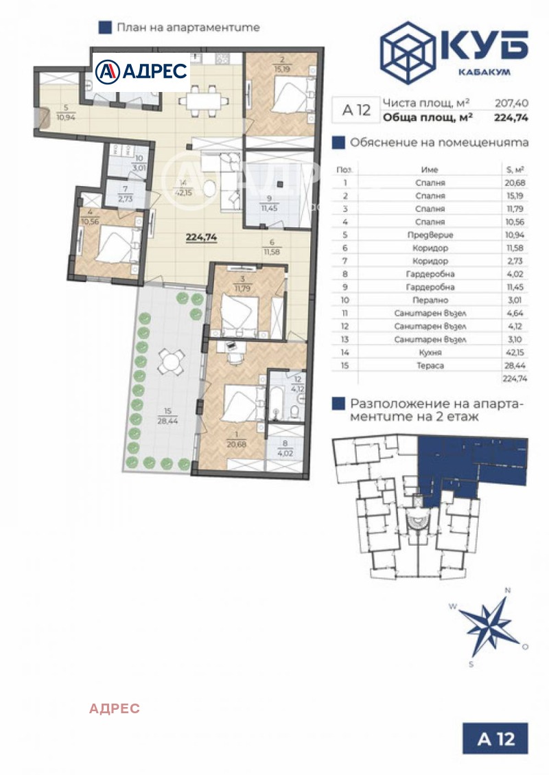 Satılık  3+ yatak odası Varna , k.k. Çayka , 225 metrekare | 29033691 - görüntü [4]