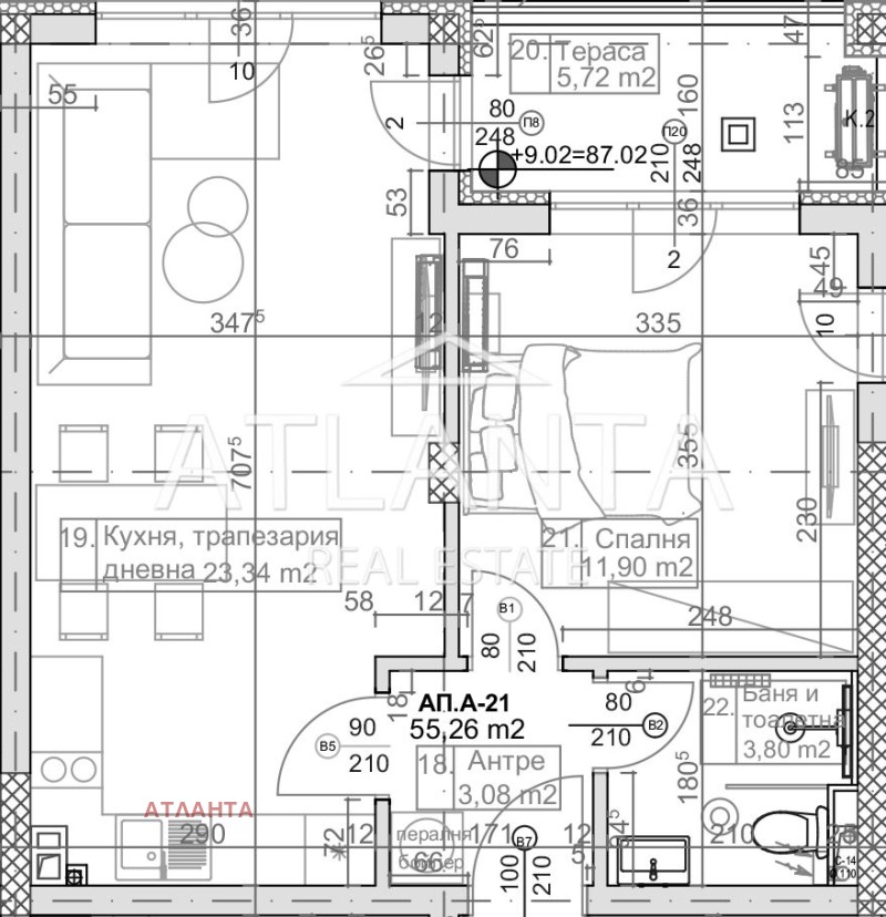 Zu verkaufen  1 Schlafzimmer Warna , m-t Manastirski rid , 67 qm | 10759013 - Bild [4]