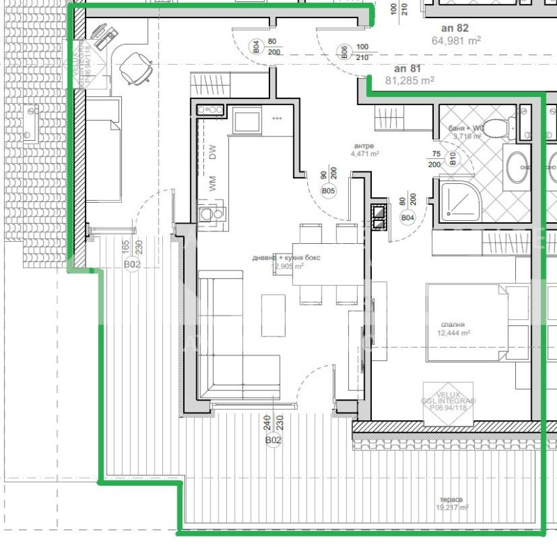 Продается  2 спальни Бургас , Меден рудник - зона А , 99 кв.м | 80449845 - изображение [2]