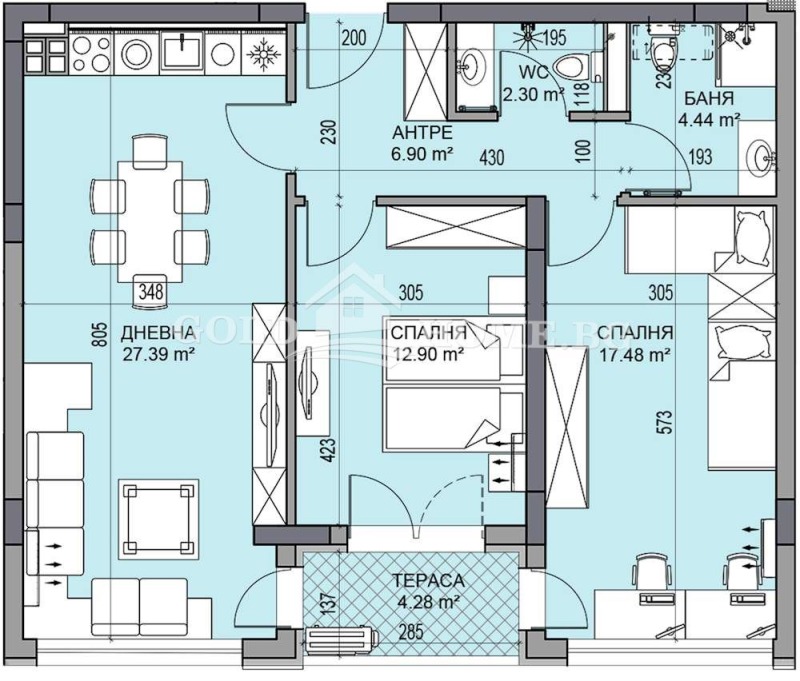 Продава 3-СТАЕН, гр. Пловдив, Гагарин, снимка 2 - Апартаменти - 52845817