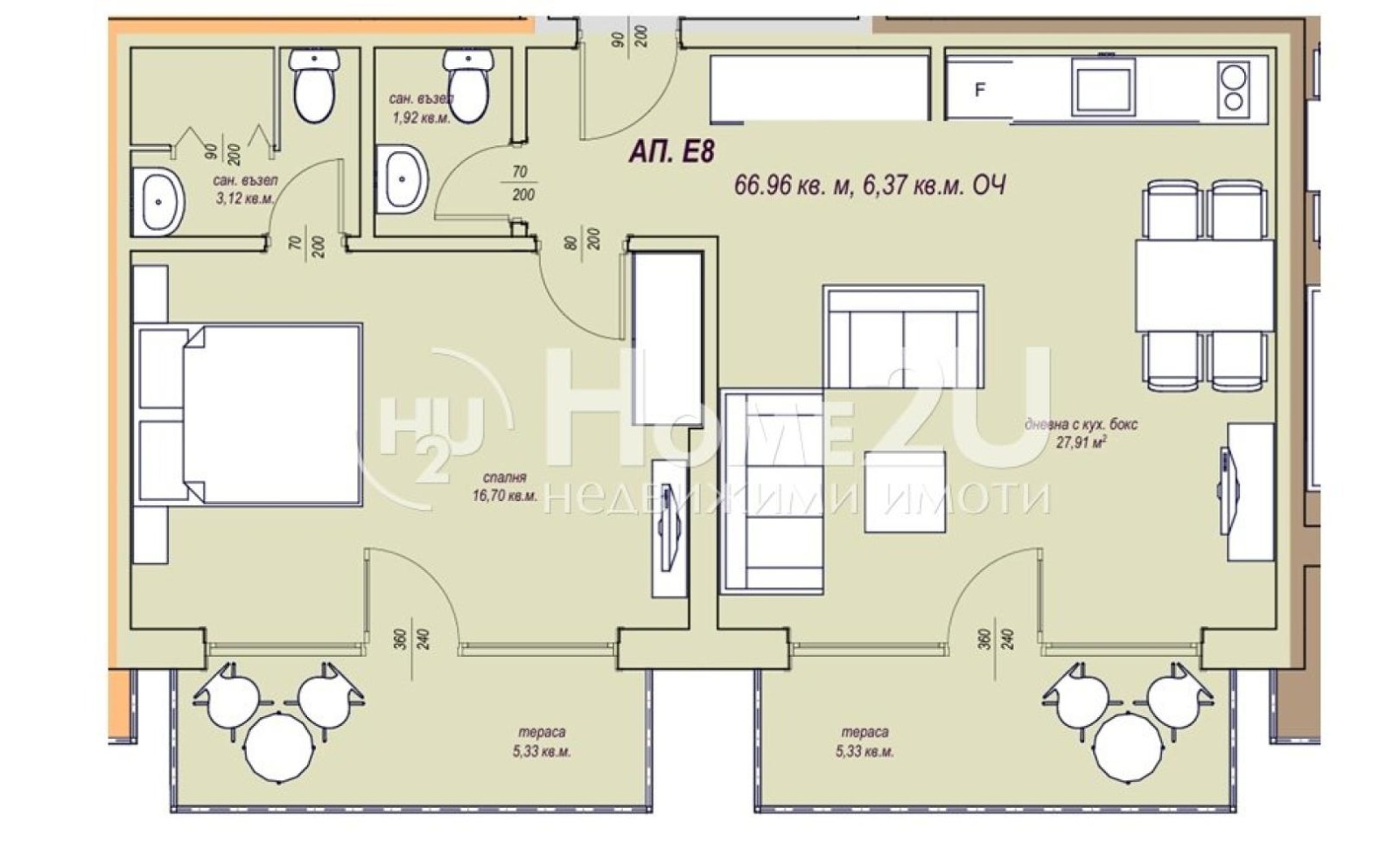 Продава 2-СТАЕН, с. Кошарица, област Бургас, снимка 8 - Апартаменти - 53778116