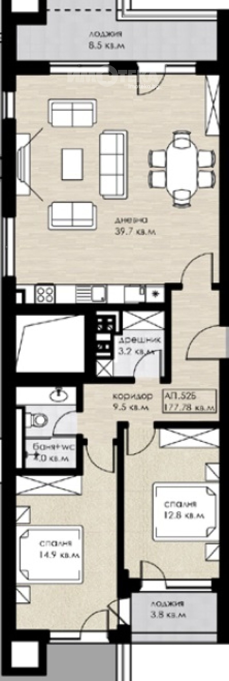 In vendita  2 camere da letto Sofia , Drugba 2 , 211 mq | 76384369 - Immagine [2]