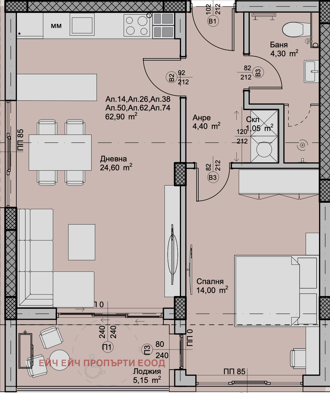 Продава 2-СТАЕН, гр. Пловдив, Христо Смирненски, снимка 2 - Апартаменти - 50747692