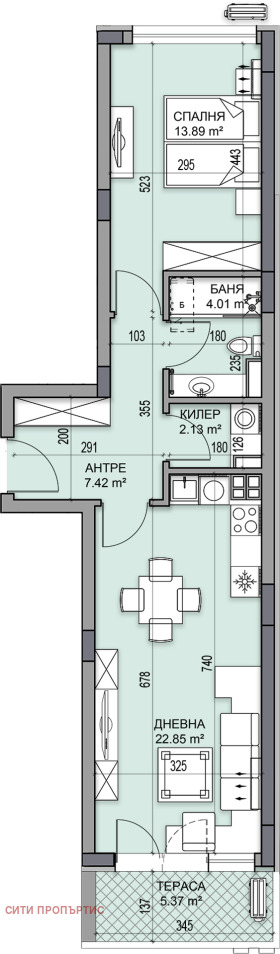 1 chambre Gagarin, Plovdiv 1