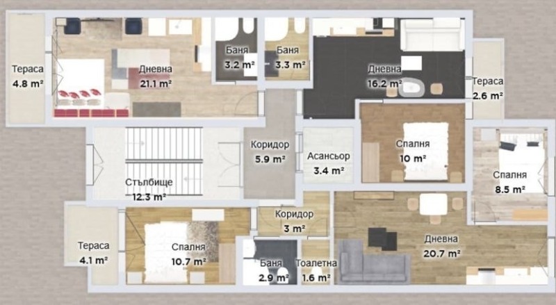 Продава  1-стаен град София , Банишора , 40 кв.м | 89824568 - изображение [3]