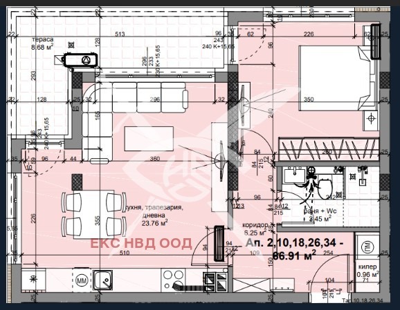 Eladó  1 hálószoba Plovdiv , Kjucsuk Parizs , 78 négyzetméter | 39803291