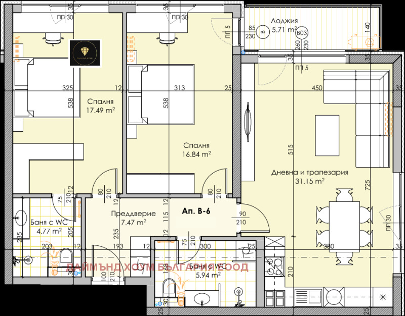 Eladó  2 hálószobás Plovdiv , Karsijaka , 124 négyzetméter | 10956384 - kép [2]