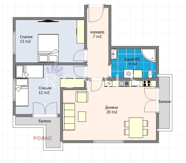 Zu verkaufen  2 Schlafzimmer Warna , Grand Mol , 87 qm | 15319055 - Bild [2]