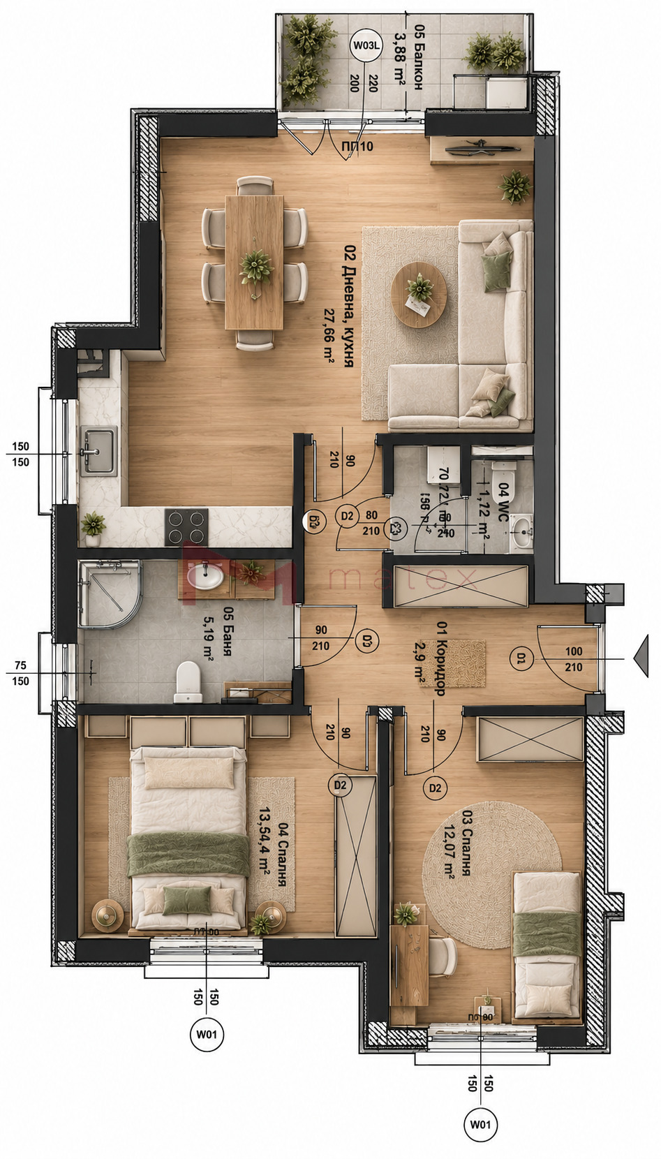 Продава 3-СТАЕН, гр. Варна, Възраждане 3, снимка 7 - Апартаменти - 56582672