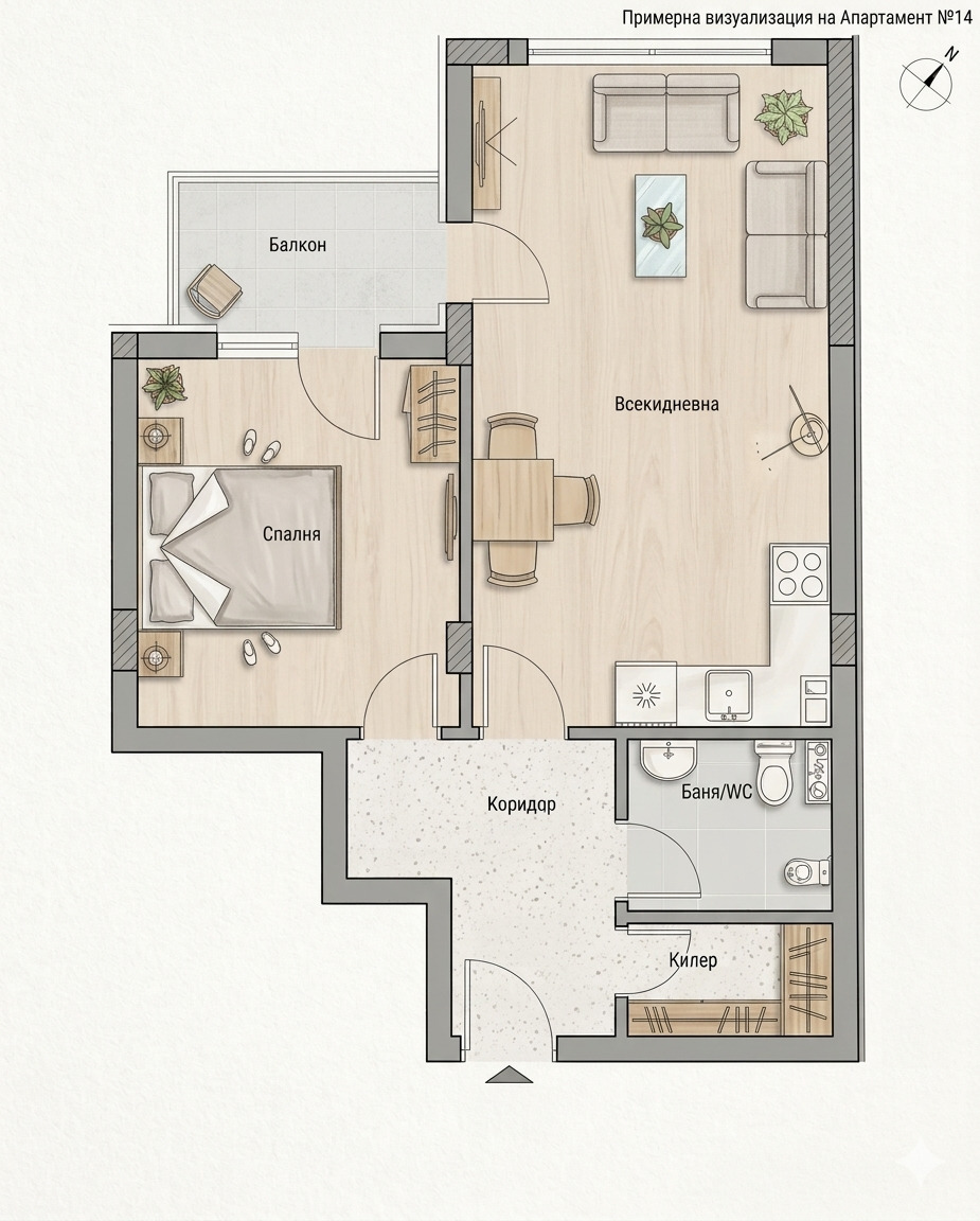 Продава 2-СТАЕН, гр. Варна, Кайсиева градина