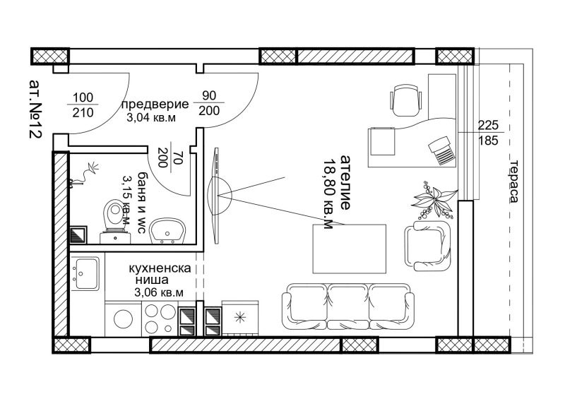 De vânzare  Pod Plovdiv , Sâdiisci , 39 mp | 37784384