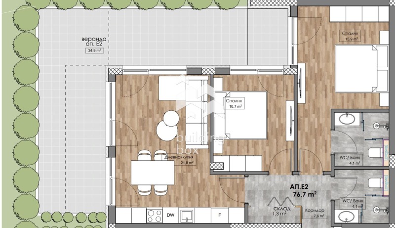 Zu verkaufen  2 Schlafzimmer Plowdiw , Karschijaka , 121 qm | 57230031 - Bild [2]