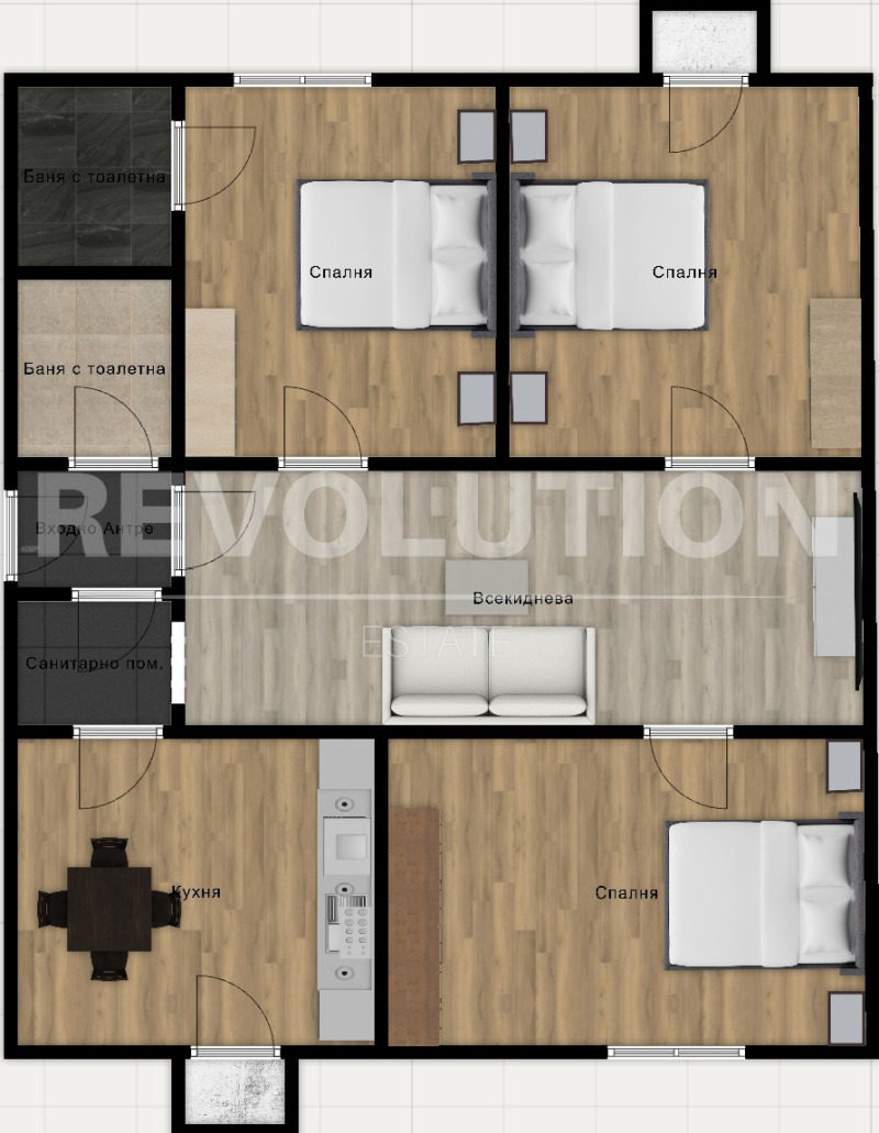 Продава МНОГОСТАЕН в град София, Център - 154 кв.м / 530 000 € » 1 036 589.90 лв., РЕВОЛЮШЪН ЕСТЕЙТ
