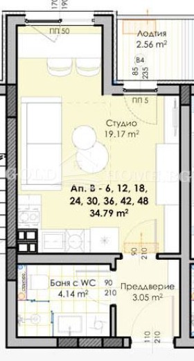 На продаж  Студія Пловдив , Гагарин , 42 кв.м | 95760085 - зображення [3]