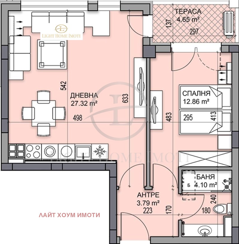 Продаја  1 спаваћа соба Пловдив , Гагарин , 73 м2 | 71015103 - слика [6]