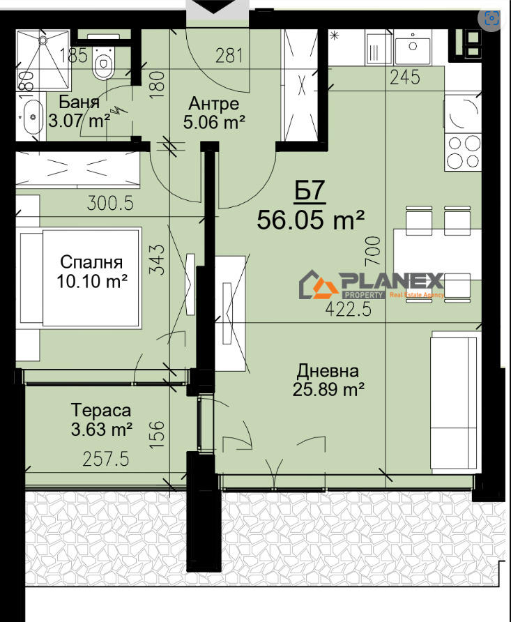 Продаја  1 спаваћа соба Варна , Бриз , 67 м2 | 96250013 - слика [3]