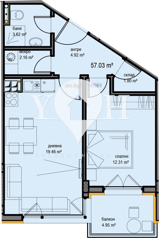 Продава 2-СТАЕН, гр. София, Овча купел, снимка 11 - Aпартаменти - 47407205