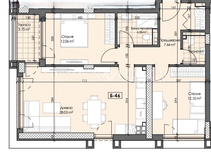 Продава 3-СТАЕН, гр. Пловдив, Гагарин, снимка 2 - Aпартаменти - 49302564