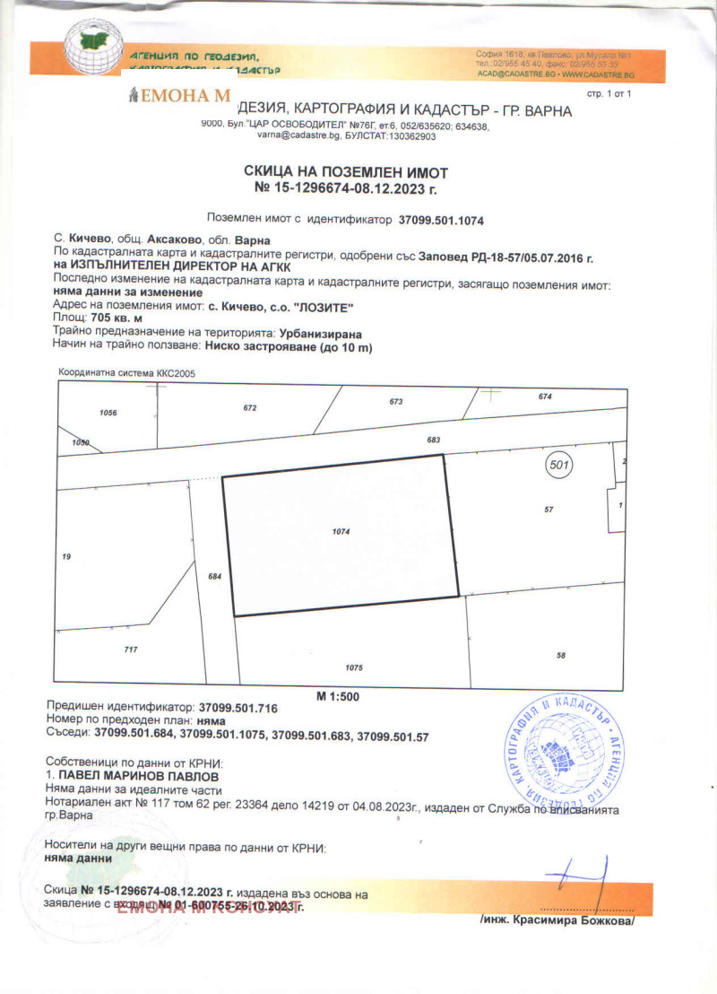 На продаж  Сюжет Варна , м-т Добрева чешма , 705 кв.м | 77689203 - зображення [6]