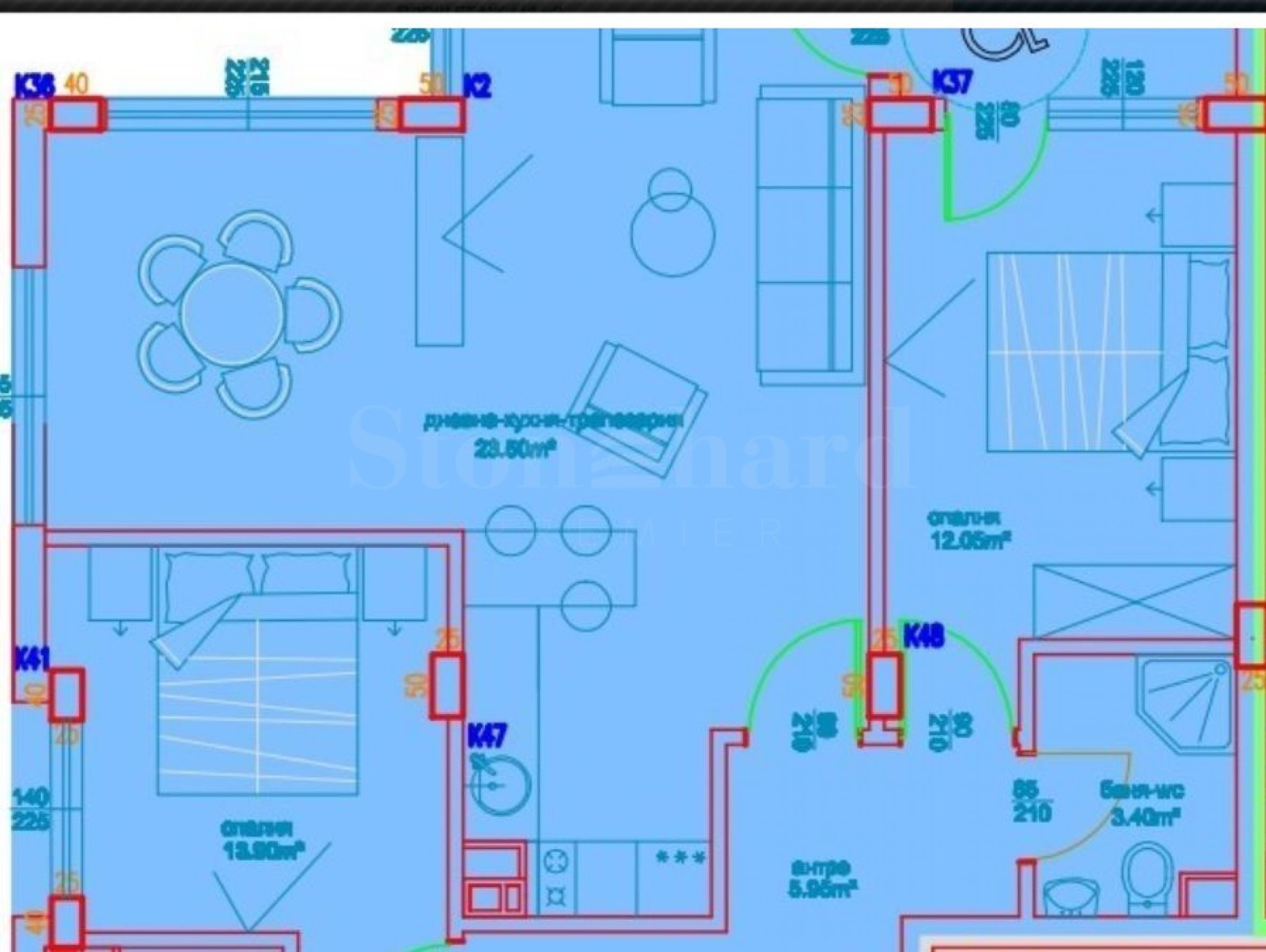 Продава 3-СТАЕН, гр. Бургас, Славейков, снимка 2 - Апартаменти - 51593838