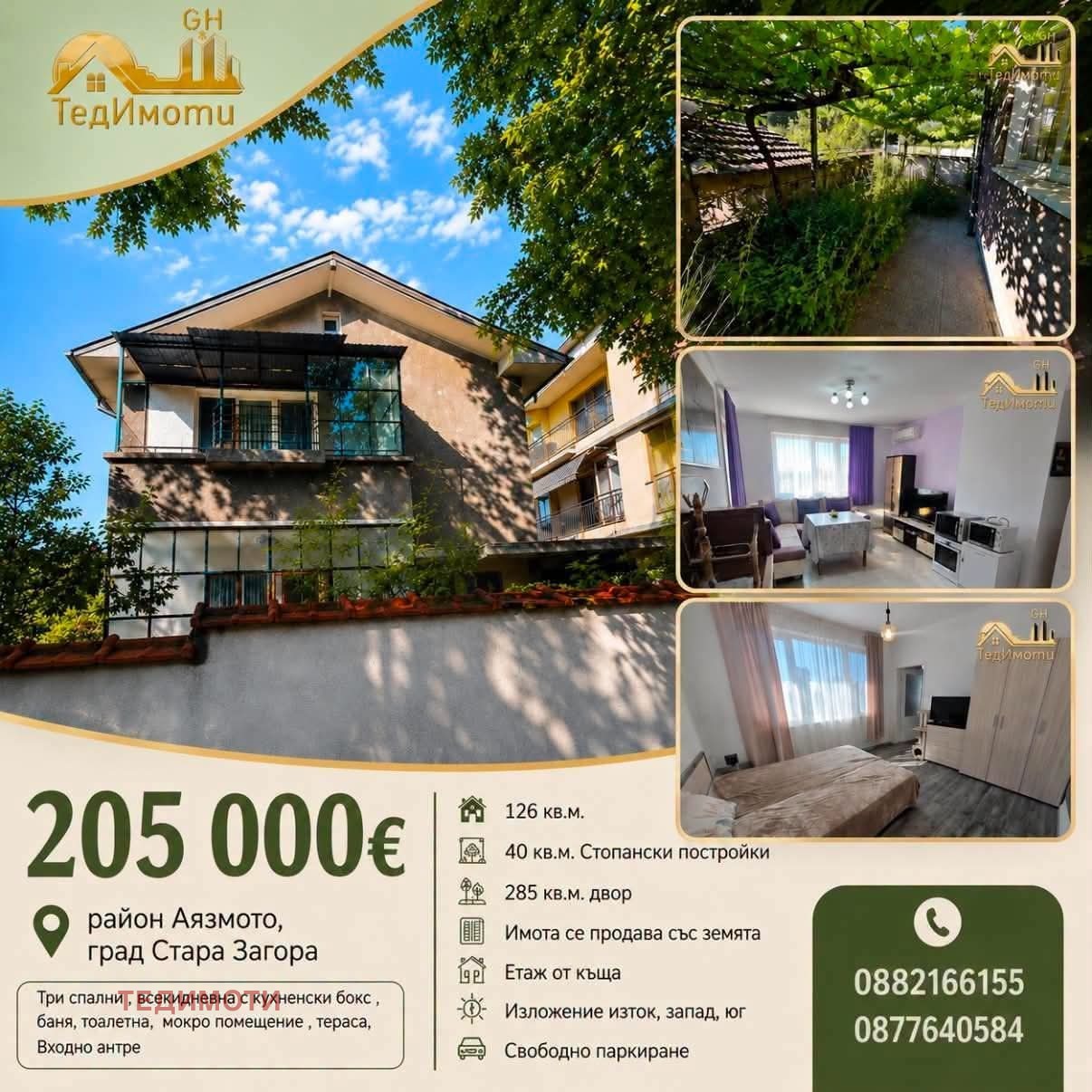 Продава ЕТАЖ ОТ КЪЩА, гр. Стара Загора, Аязмото, снимка 15 - Етаж от къща - 53324983
