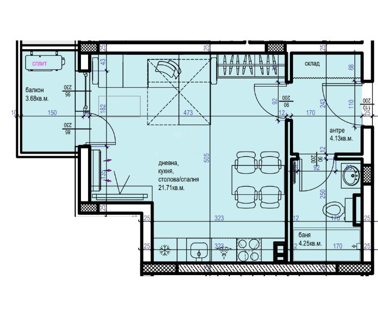 Продава 1-СТАЕН, гр. Пловдив, Кючук Париж, снимка 7 - Aпартаменти - 47424933