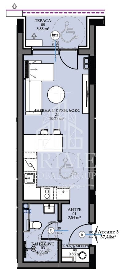 Продава 1-СТАЕН, гр. Созопол, област Бургас, снимка 8 - Апартаменти - 55373100
