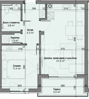 Myytävänä  1 makuuhuone Plovdiv , Komatevo , 63 neliömetriä | 18702994 - kuva [9]