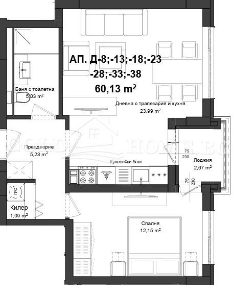 Продава 2-СТАЕН, гр. Пловдив, Гагарин, снимка 8 - Aпартаменти - 48309354