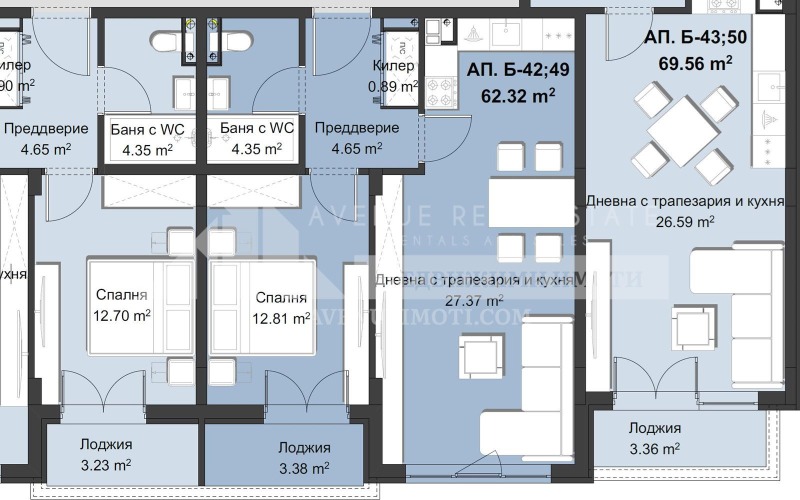 Na prodej  1 ložnice Plovdiv , Christo Smirnenski , 79 m2 | 39381309 - obraz [4]