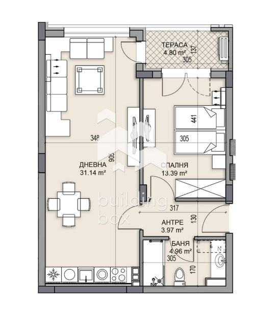 Продава 2-СТАЕН, гр. Пловдив, Гагарин, снимка 2 - Апартаменти - 53769143