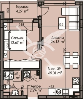 Продава 2-стаен град Бургас Изгрев - [1] 