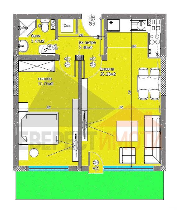 Till salu  1 sovrum Plovdiv , Ostromila , 78 kvm | 37325849 - bild [2]