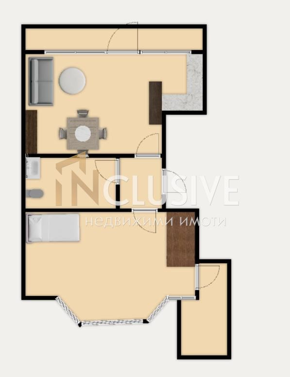 Satılık  1 yatak odası Plovdiv , Karşiyaka , 58 metrekare | 80685382 - görüntü [6]