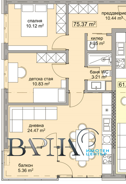 Продава 3-СТАЕН, гр. Варна, м-т Горна Трака, снимка 3 - Апартаменти - 54224845