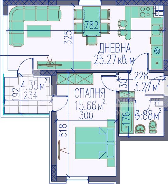 De vânzare  1 dormitor Plovdiv , Camenița 2 , 76 mp | 14803582 - imagine [2]