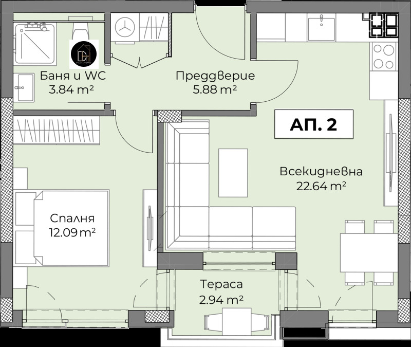 Продава 2-СТАЕН, гр. Пловдив, Христо Смирненски, снимка 2 - Aпартаменти - 49221063