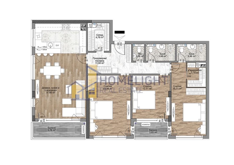 Te koop  3 slaapkamers Sofia , Mladost 4 , 168 m² | 87276594 - afbeelding [9]