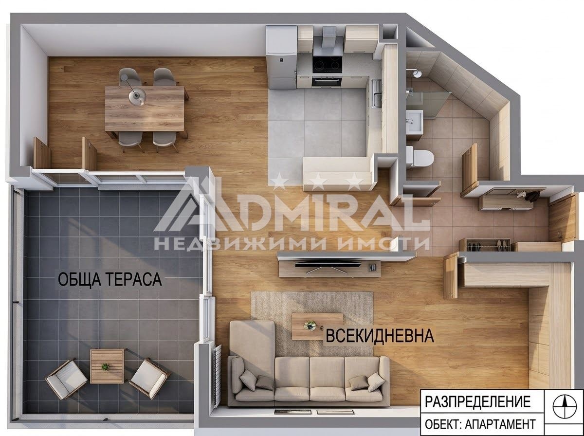 Продава 2-СТАЕН, гр. Бургас, Възраждане