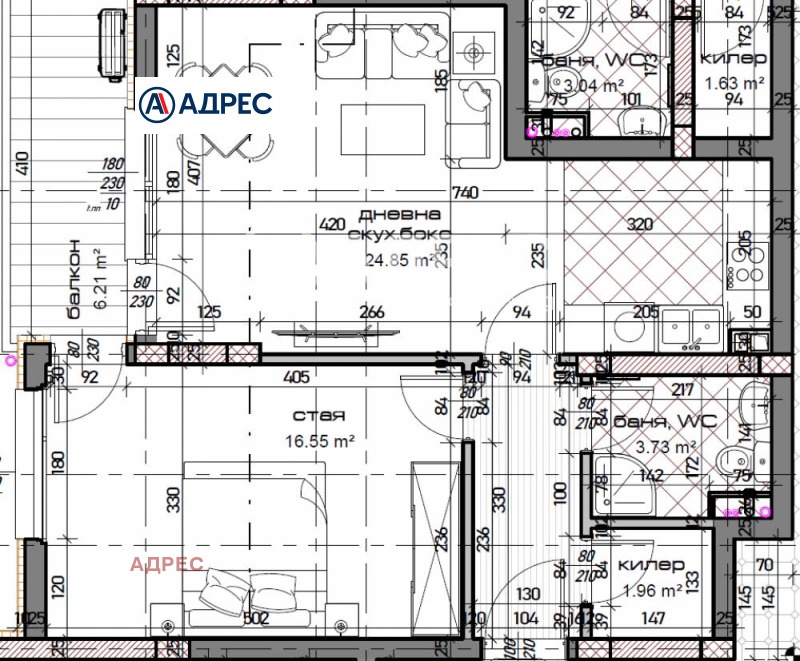 En venta  1 dormitorio Varna , Mladost 1 , 79 metros cuadrados | 40127285 - imagen [2]