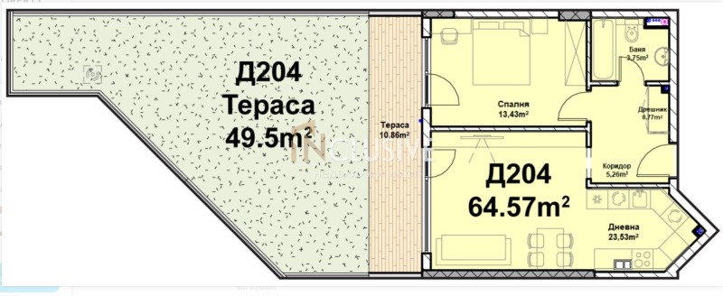 Продава  2-стаен град София , Полигона , 77 кв.м | 31937355 - изображение [2]