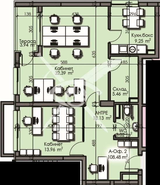 Till salu  Kontor Burgas , Izgrev , 108 kvm | 86286369 - bild [2]