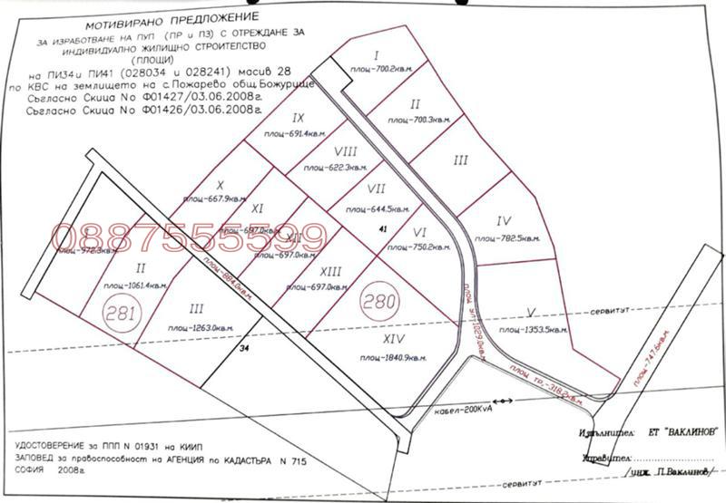 Продава ПАРЦЕЛ, гр. Божурище, област София област, снимка 5 - Парцели - 47493974