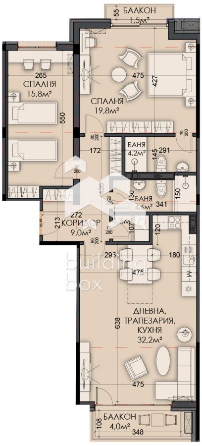 En venta  2 dormitorios Varna , Vinitsa , 128 metros cuadrados | 87237855 - imagen [6]