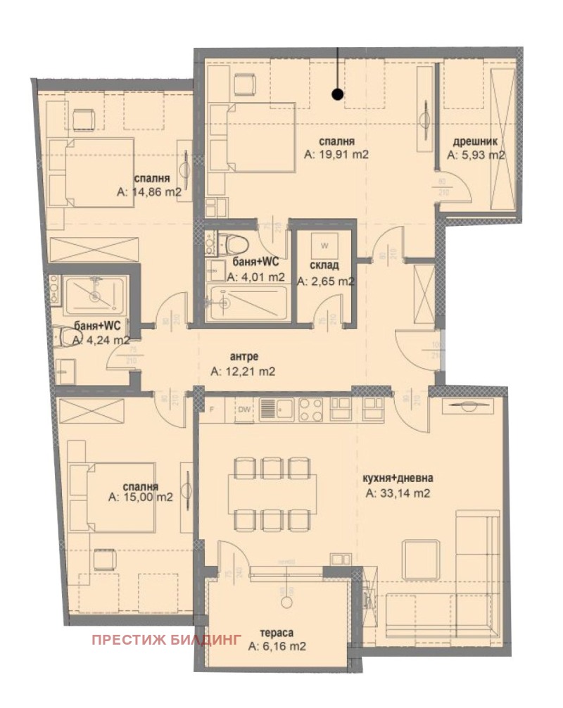 Продава 4-СТАЕН, гр. София, Овча купел, снимка 3 - Апартаменти - 53441768