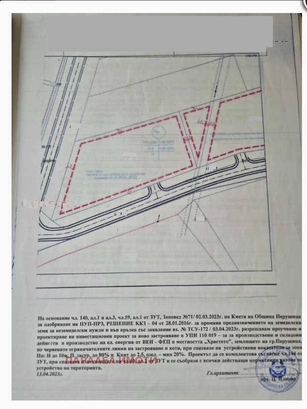 Продава ПАРЦЕЛ, гр. Перущица, област Пловдив