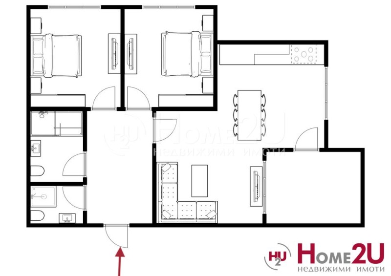 For Sale  2 bedroom Plovdiv , Hristo Smirnenski , 101 sq.m | 44886343 - image [10]