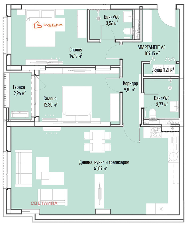 Satılık  2 yatak odası Sofia , Mladost 4 , 135 metrekare | 67301785